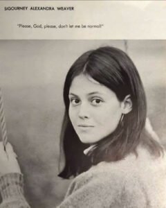 sigourney_weaver in 1967 high school yearbook photo