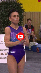 Oksana Chusovitina (UZB) 2023 Cottbus World Cup Event Finals