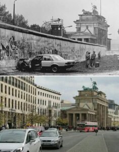 The Berlin Wall, then & now